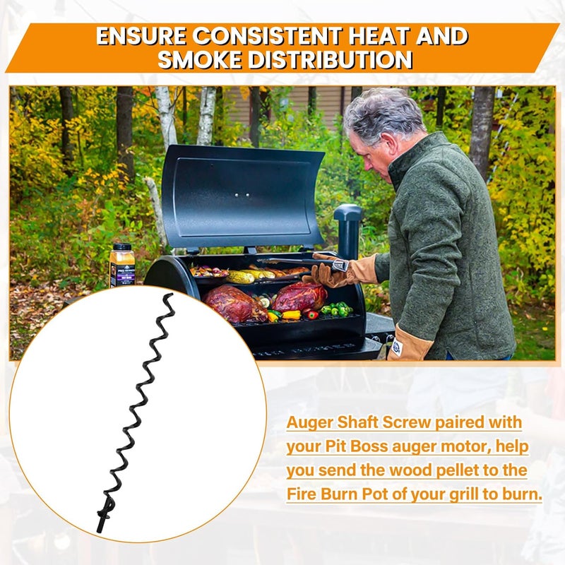 COMVIEE 23" Auger Shaft Screw Replacement Parts for Pit Boss 1000 and 1100 Series Pellet Grills, Auger Flighting Shaft & Auger Motor Bushing Kit, Replacement Parts Number: PB1000XL-031-R00 - Image 5